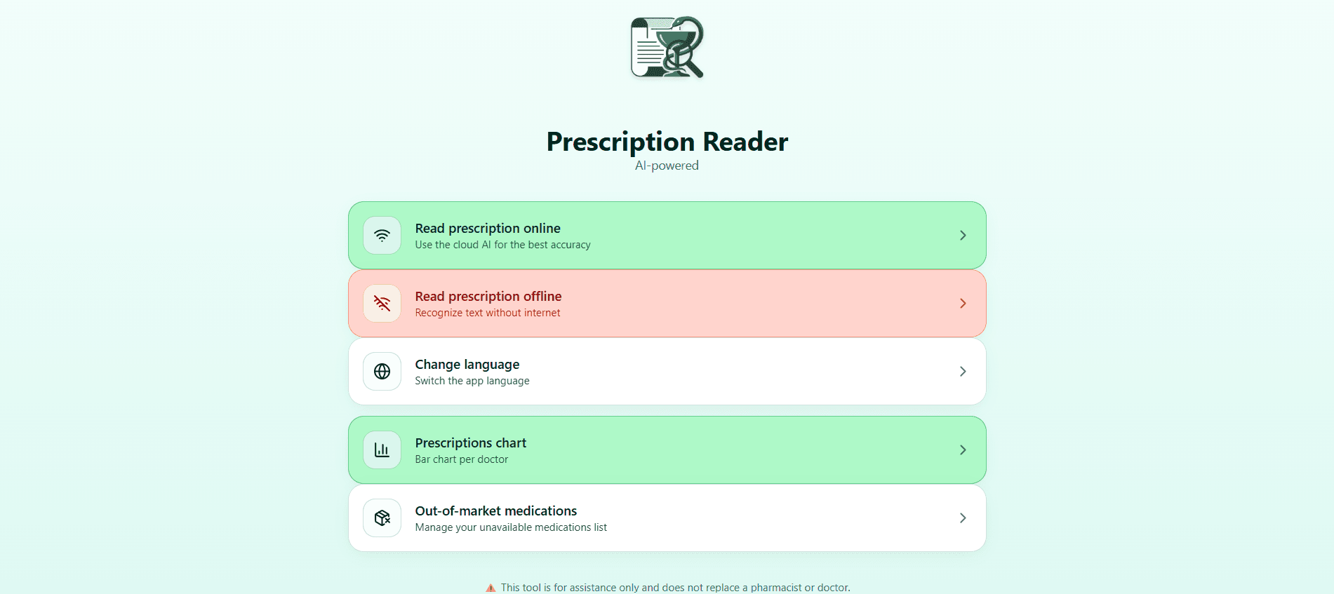 Prescription reader